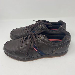 Levi's Strauss Men’s Brown Leather Shoes Sneakers Size 13